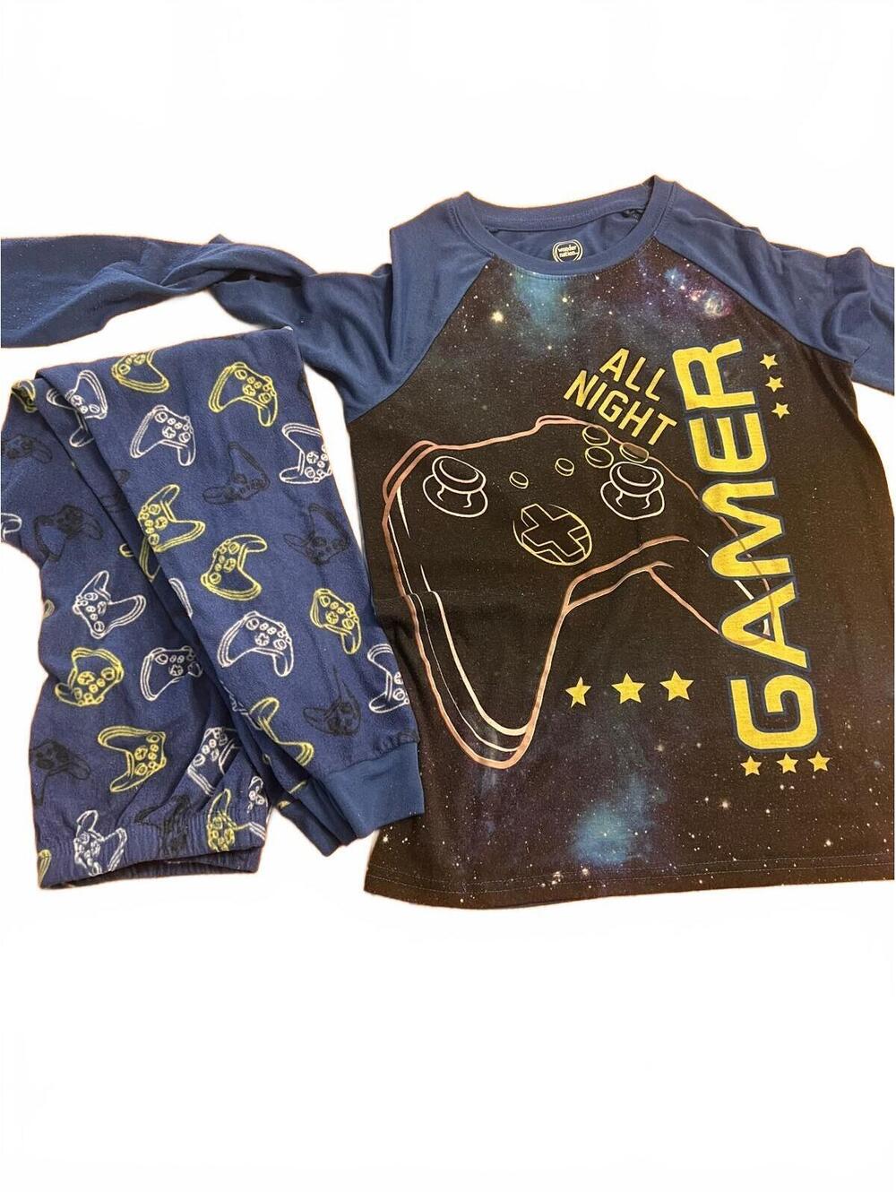 Wonder Nation Boys Gamer Pajama Set Size L (10-12) Flame Resistant